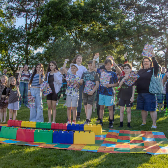 Fire, glass and Lego walk raises more than £8,000